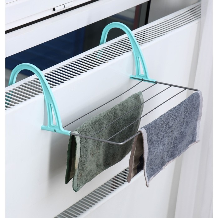 Сушилка для белья на радиатор, 45×23,5×18 см, цвет серый