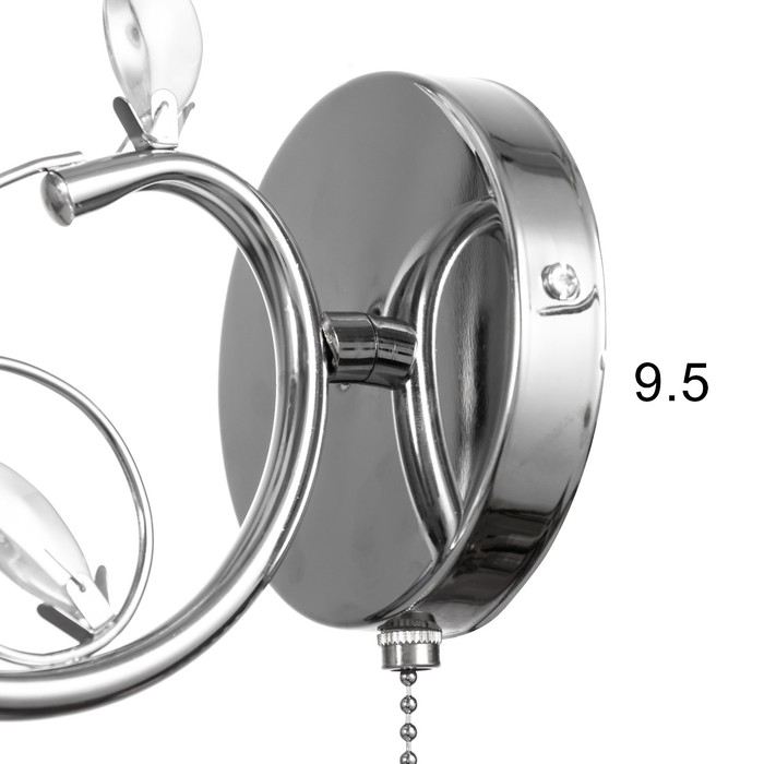 Бра "Венеция" 1x40Вт E14 хром 27х28 см.