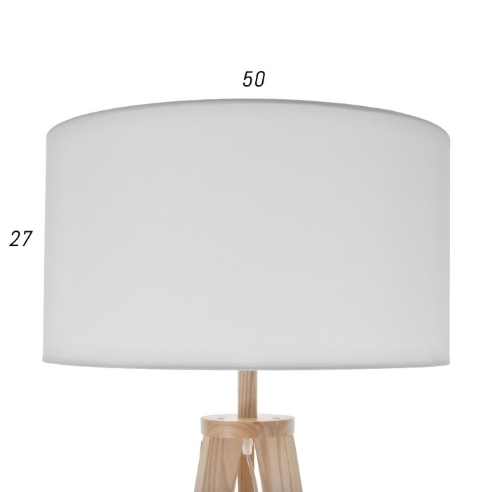 Торшер 19037/1 E27 40Вт светлое дерево-белый 44х51х123 см