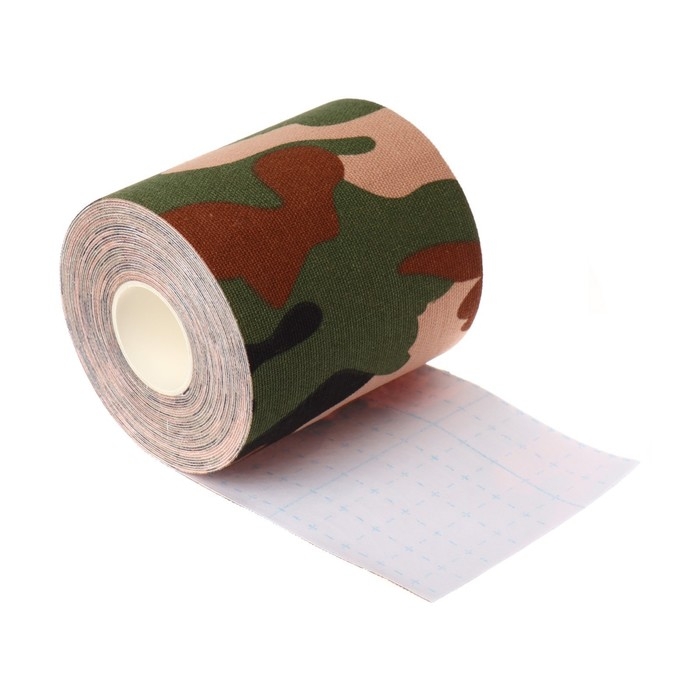 Кинезио - тейп, 7,5 см × 5 м, цвет камуфляж Кинезио - тейп, 7,5 см × 5 м, цвет камуфляж