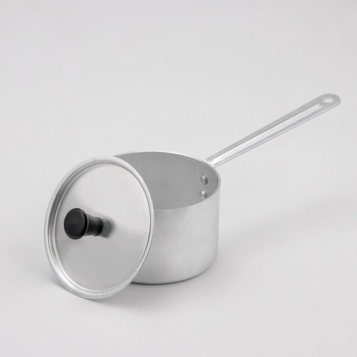 Ковш алюминиевый, 500 мл, металлическая ручка, металлическая крышка Ковш алюминиевый, 500 мл, металлическая ручка, металлическая крышка