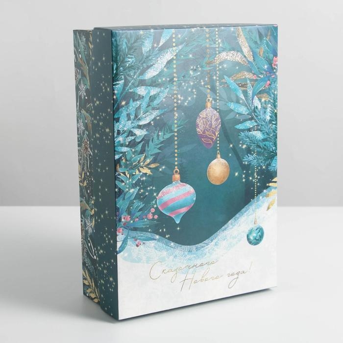 Коробка подарочная новогодняя складная «Новогоднее волшебство», 30 х 20 х 9 см, Новый год Коробка подарочная новогодняя складная «Новогоднее волшебство», 30 х 20 х 9 см, Новый год