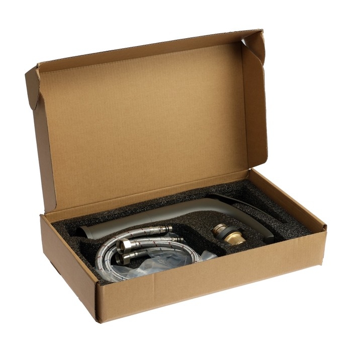 Смеситель для раковины ZEIN Z3797, дизайнерский, однорычажный, картридж 35 мм, графит Смеситель для раковины ZEIN Z3797, дизайнерский, однорычажный, картридж 35 мм, графит