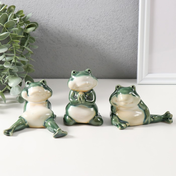 Сувенир керамика  Сувенир керамика "Смешной лягушонок" МИКС 6,5х9,5х13 (9,5) см