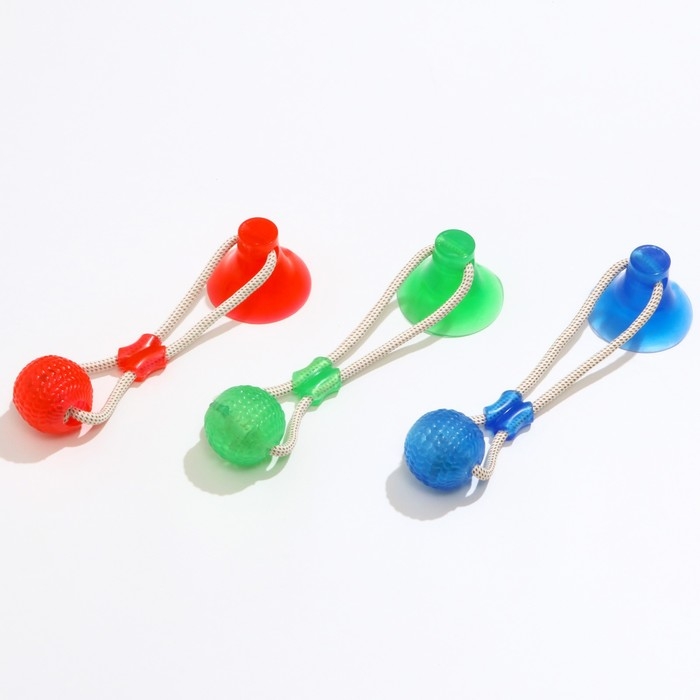 Игрушка для собак Игрушка для собак "Шар на присоске", 40 см, микс цветов