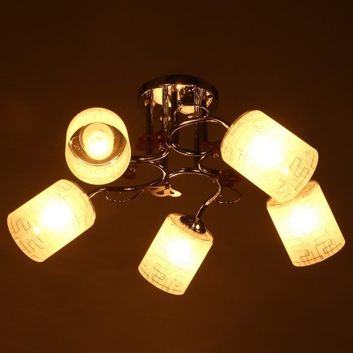 Люстра Люстра "Авиэтта" 5хЕ27 40Вт хром 67х67х26 см BayerLux