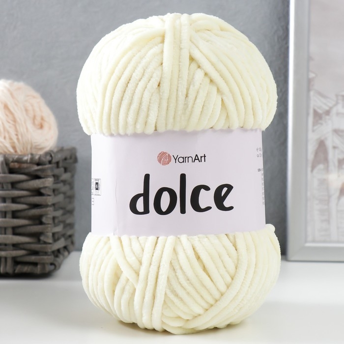 Пряжа  Пряжа "Dolce" 100% микрополиэстер 120м/100гр (783 шампань)
