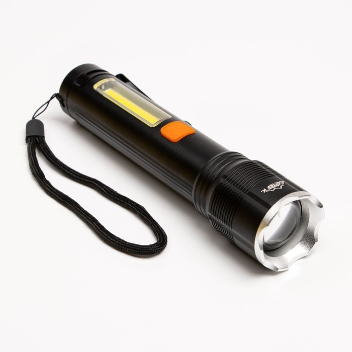 Фонарь ручной аккумуляторный  Фонарь ручной аккумуляторный "Мастер К", 1200 мАч, 30+15 Вт, 500 лм, P50, COB, zoom, Type-C
