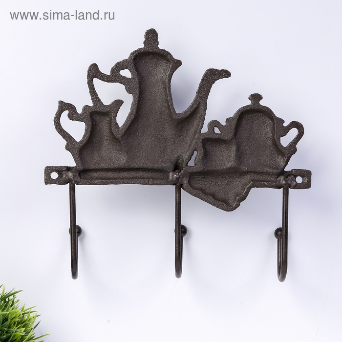 Крючки декоративные металл Крючки декоративные металл "Чаепитие" 18х20х5,5 см