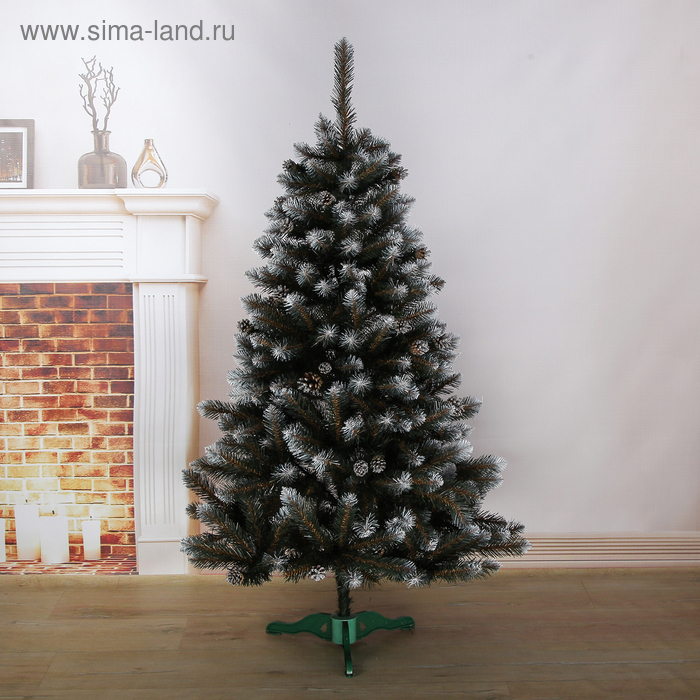 Ёлка искусственная Ёлка искусственная "Элитная Серебро " 150 см, d нижнего яруса 90 см, 335 веток