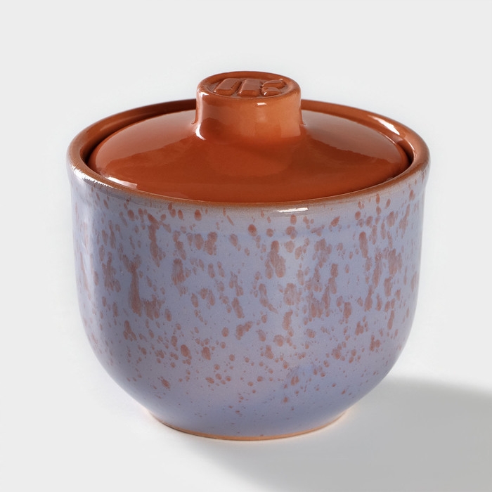 Горшочек ColorLife, 700 мл, цвет сиреневый Горшочек ColorLife, 700 мл, цвет сиреневый