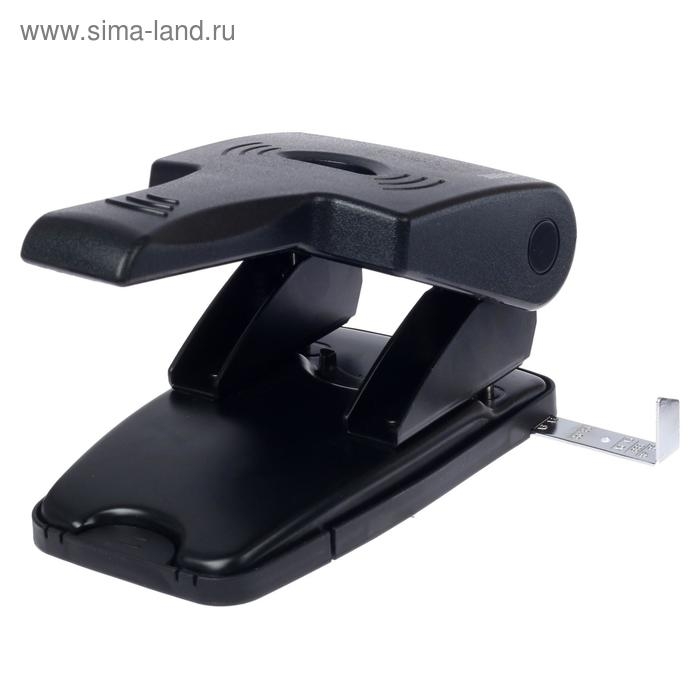 Дырокол МОЩНЫЙ на 65 листов, deVENTE Stripe, c линейкой, усиленный корпус, чёрный Дырокол МОЩНЫЙ на 65 листов, deVENTE Stripe, c линейкой, усиленный корпус, чёрный