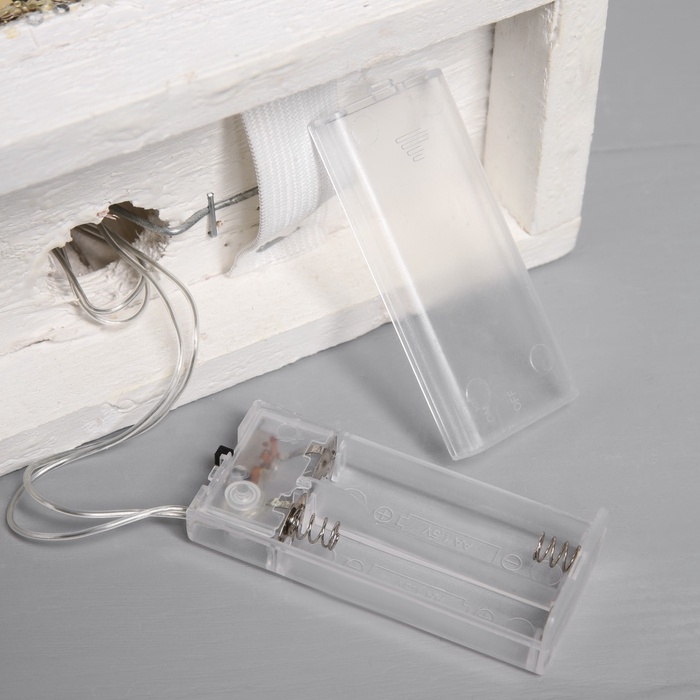 Фигура деревянная Фигура деревянная "Хижина" 21х23х9 см, 5 LED, батарейки ААx2 (не в комплекте), свечение тёплое