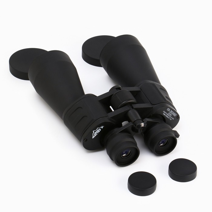 Бинокль 10-30х60,  Бинокль 10-30х60, "Командир", с регулируемым зумом 10-30, черный, линзы рубин