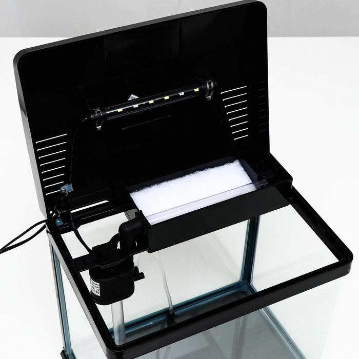 Аквариум SeaStar HX-320F в комплекте: LED-лампа, фильтр, 18 л, черный Аквариум SeaStar HX-320F в комплекте: LED-лампа, фильтр, 18 л, черный