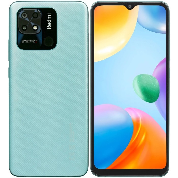 Смартфон Xiaomi Redmi 10C RU, 6.71 Смартфон Xiaomi Redmi 10C RU, 6.71", IPS, 4 Гб, 128 Гб, 50 Мп, 5 Мп, 5000 мАч, NFC, зелёный