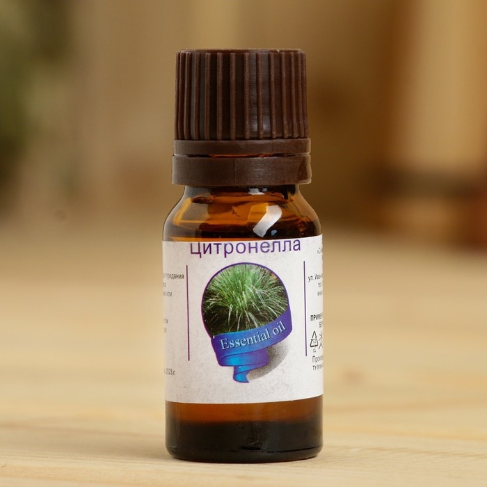 Эфирное масло  Эфирное масло "Цитронелла", флакон-капельница, аннотация, репеллент 10 мл