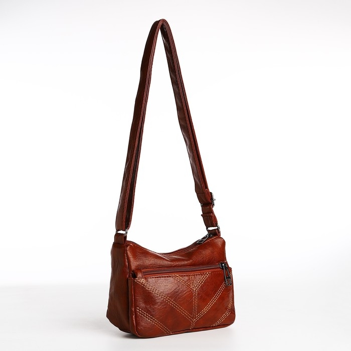 Сумка кросс-боди на молнии, цвет коричневый Сумка кросс-боди на молнии, цвет коричневый