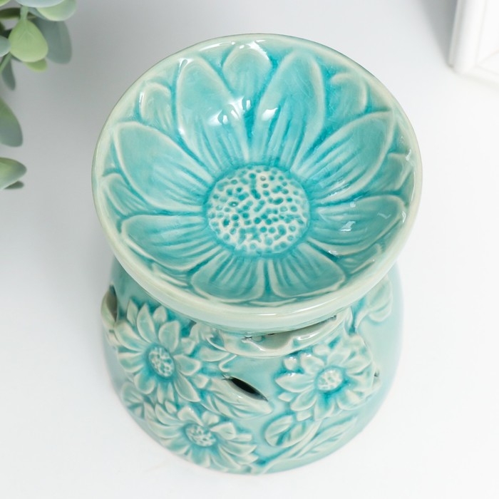 Аромалампа керамика  Аромалампа керамика "Подсолнухи в поле" МИКС 9,8х9,8х11 см