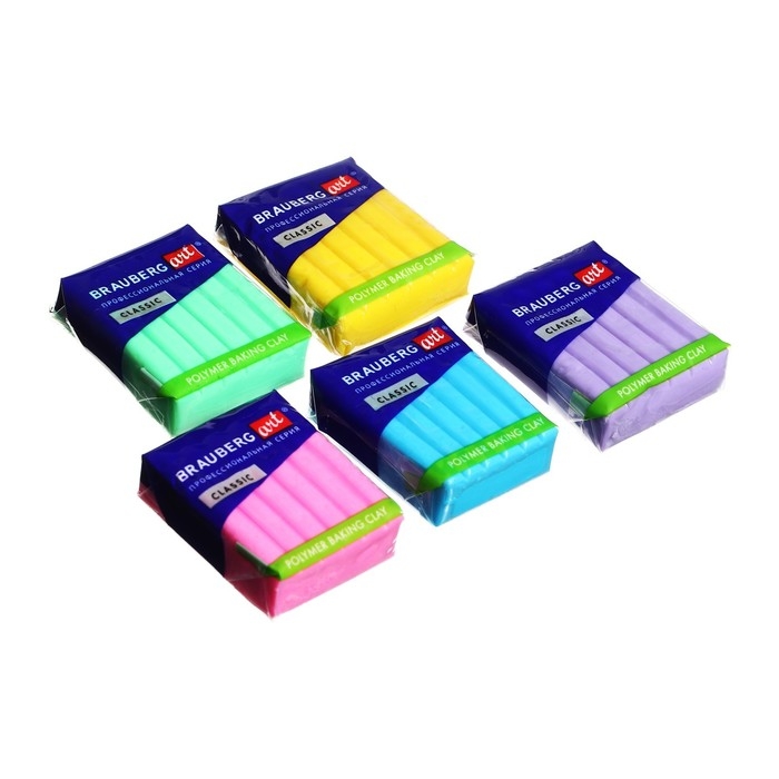 Глина полимерная запекаемая BRAUBERG ART, 42 цвета по 20 г, с аксессуарами, подарочная коробка Глина полимерная запекаемая BRAUBERG ART, 42 цвета по 20 г, с аксессуарами, подарочная коробка