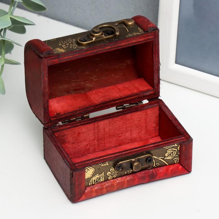 Шкатулка сундучок дерево  Шкатулка сундучок дерево "Незабудки" 6х5,8х8,4 см