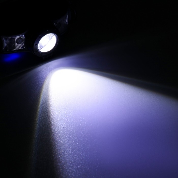 Фонарь налобный аккумуляторный 7 Вт, 1200 мАч, 210 лм, 5 ч работы, zoom, индикатор заряда Фонарь налобный аккумуляторный 7 Вт, 1200 мАч, 210 лм, 5 ч работы, zoom, индикатор заряда