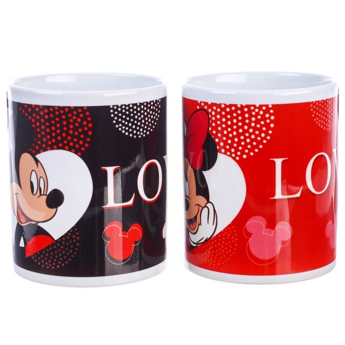 Набор парных кружек, 350 мл "Любовь", Микки и друзья