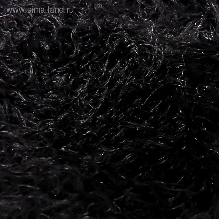 Пряжа "Хлопок травка" 65% хлопок 35% полиамид 220 м/100гр (003 черный)