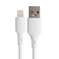 Кабель BYZ BC-040, Lightning - USB, 3 А, 1 м, силикон, белый