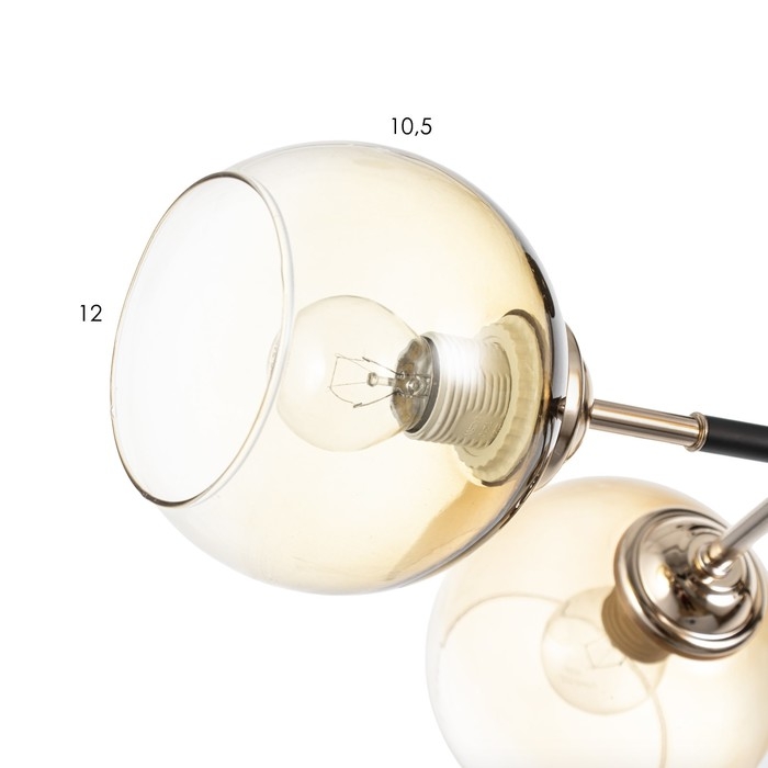 Люстра Люстра "Сендер" 6хЕ27 40Вт черно-золотой 58х58х27 см