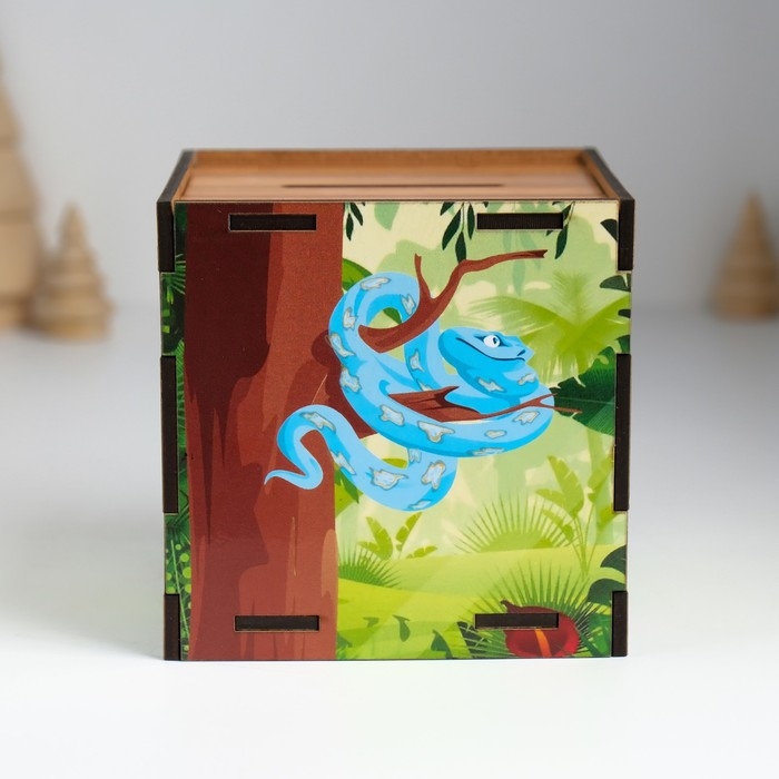 Копилка куб  Копилка куб "Змея. Сочиняй мечты" 10х10х10 см
