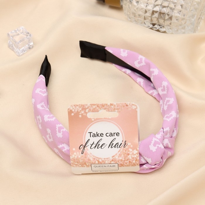 Ободок для волос Ободок для волос "Джонс" сердца, 2,5 см, розовый