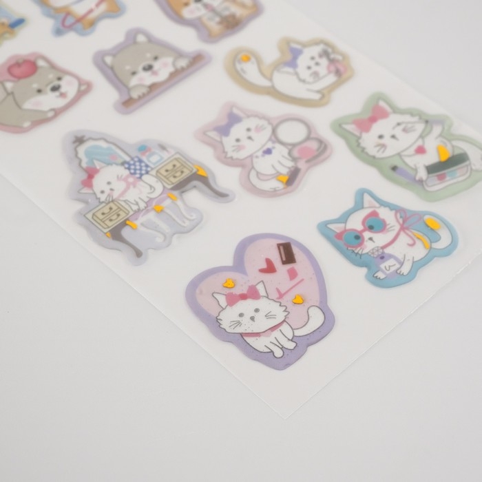 Наклейка пластик Наклейка пластик "Домашние милашки" 20х9 см