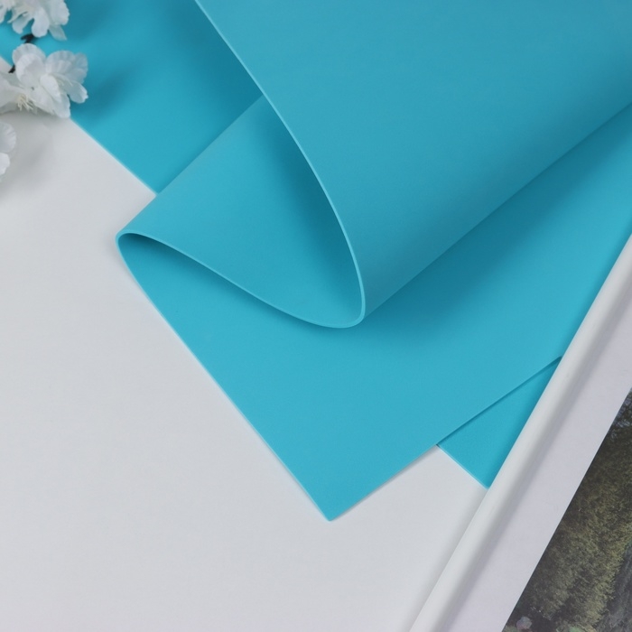 Фоамиран иранский 2 мм (бирюза/159) 60х70 см Фоамиран иранский 2 мм (бирюза/159) 60х70 см