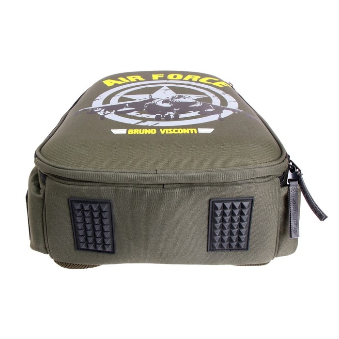 Рюкзак каркасный 38 х 30 х 20 см, + пенал, Bruno Visconti Рюкзак каркасный 38 х 30 х 20 см, + пенал, Bruno Visconti "МИЛИТАРИ AIR FORCE"
