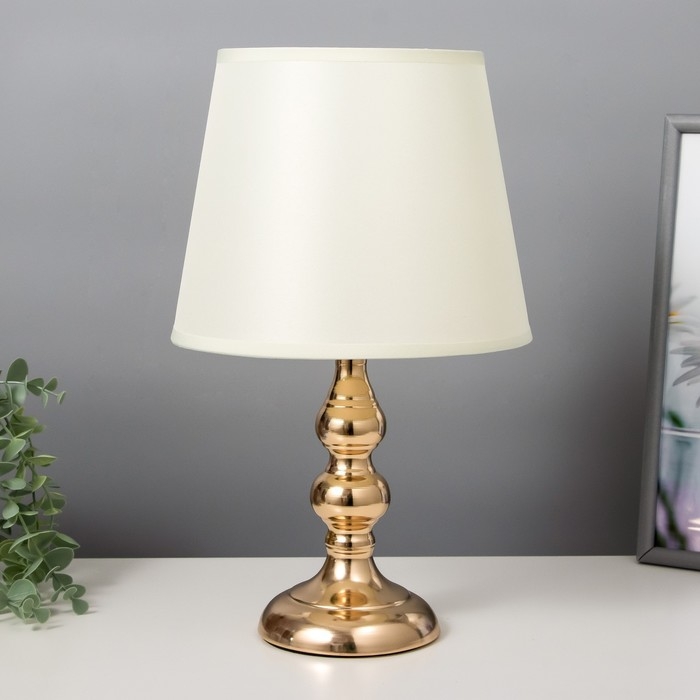 Лампа настольная Лампа настольная "Адель" 1х40Вт Е27 220В золото 21х21х37 см RISALUX