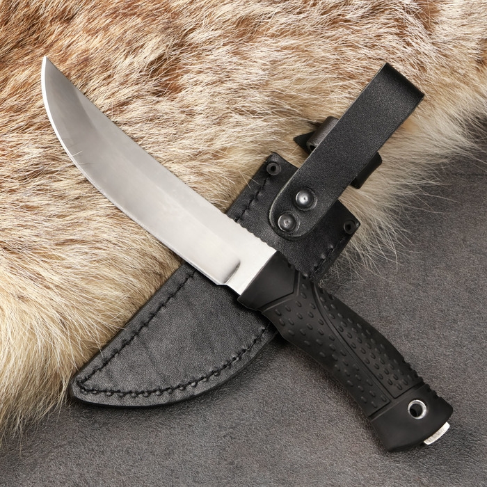 Нож кавказский Нож кавказский "Змей" с ножнами, сталь - 65х13, рукоять - эластрон