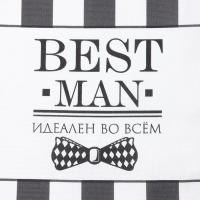 Полотенце кух."Доляна" Best man black 35х60 см, 100% хл, 160г/м2