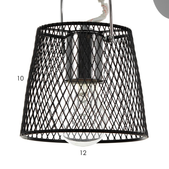 Бра 662401/1 40Вт E27 черный-хром 24х15х22 см