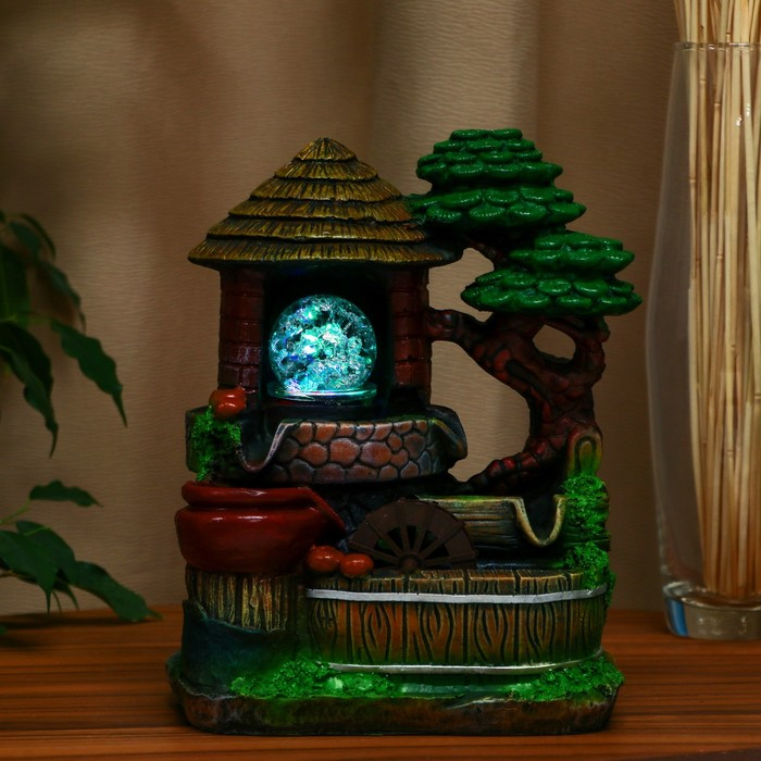 Фонтан "Домик под деревом" 14х19х25 см (с подставкой)