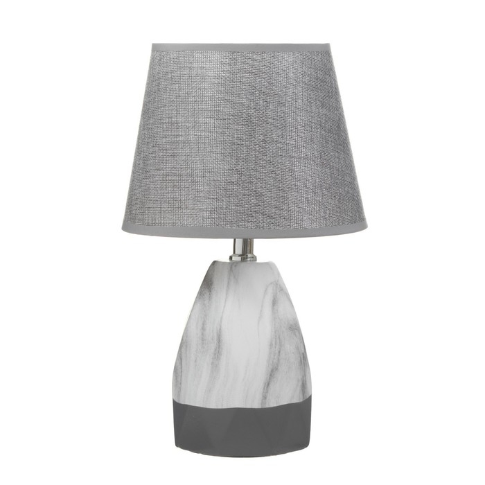 Настольная лампа Настольная лампа "Адели" E14 40Вт белый-серый 21х21х34 см RISALUX