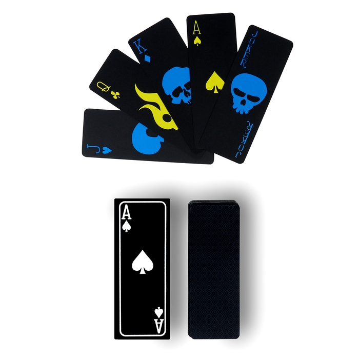 Карты игральные пластиковые  Карты игральные пластиковые "Mini", светящиеся, водонепроницаемые, 30 мкм, 8.7 х 3.2 см