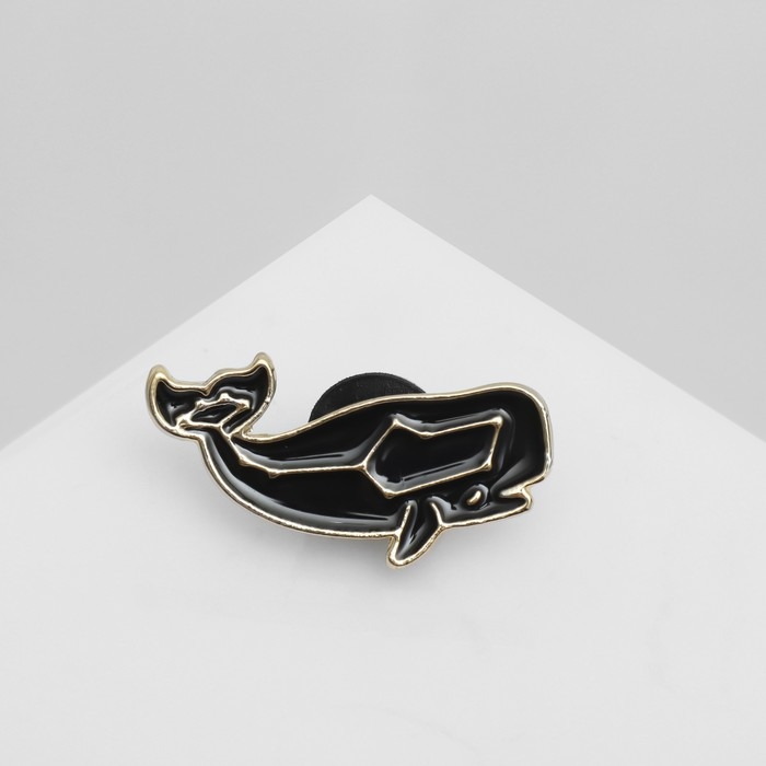 Значок «Кит» созвездие, цвет чёрный в золоте Значок «Кит» созвездие, цвет чёрный в золоте