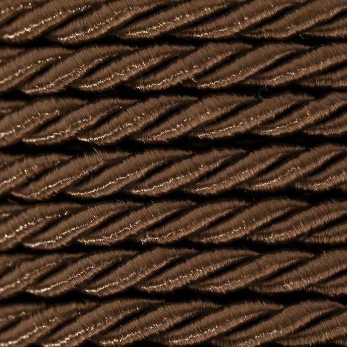 Шнур витой, d = 3 мм, 25 ± 1 м, цвет коричневый