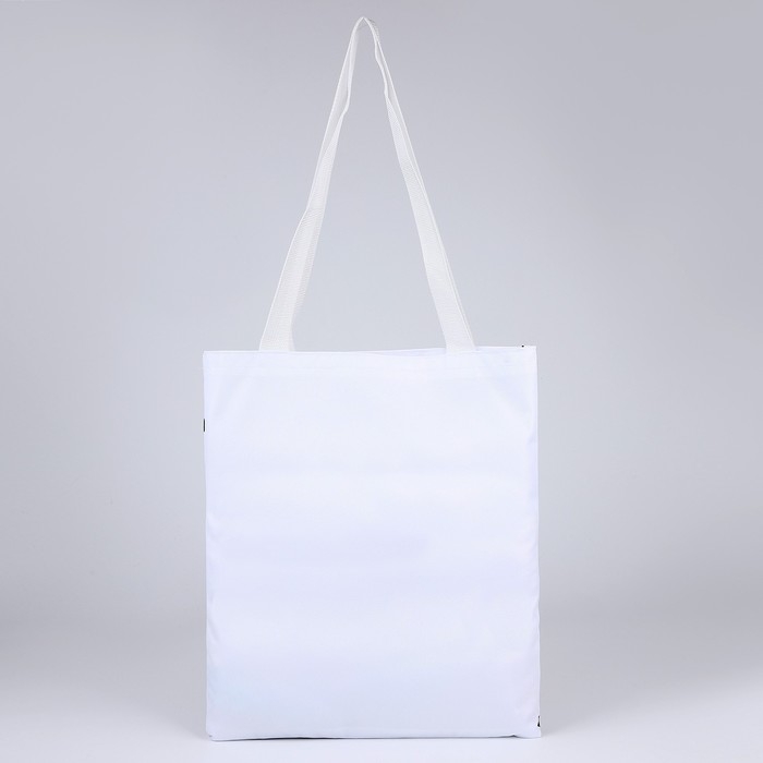 Сумка шопер «Розы», 35х0.5х40 см, отд без молнии, без подклада, белая Сумка шопер «Розы», 35х0.5х40 см, отд без молнии, без подклада, белая