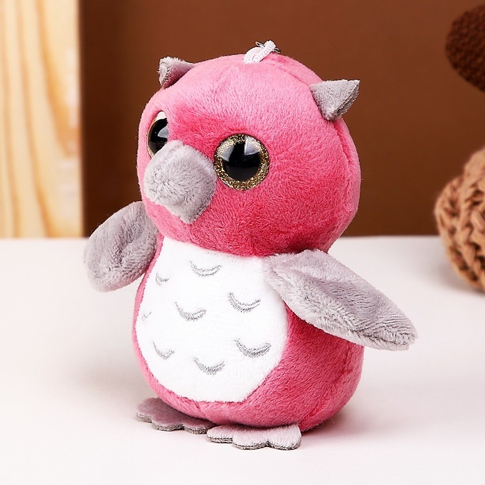 Мягкая игрушка &laquo;Сова с серым клювиком&raquo;, на брелоке, 10 см, цвета МИКС