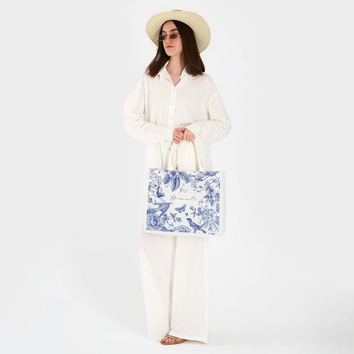 Сумка женская пляжная Diamante, 41,5х34х12 см, синий цвет Сумка женская пляжная Diamante, 41,5х34х12 см, синий цвет