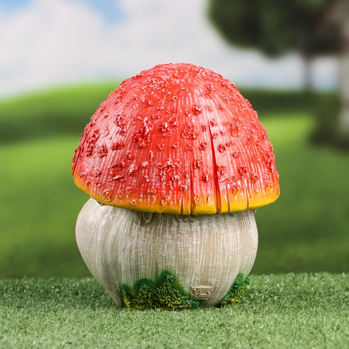Садовая фигура  Садовая фигура "Гриб рожица толстый" 21х18см