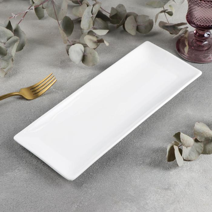 Блюдо фарфоровое для суши/канапе Wilmax, 30,5×12 см, цвет белый Блюдо фарфоровое для суши/канапе Wilmax, 30,5×12 см, цвет белый