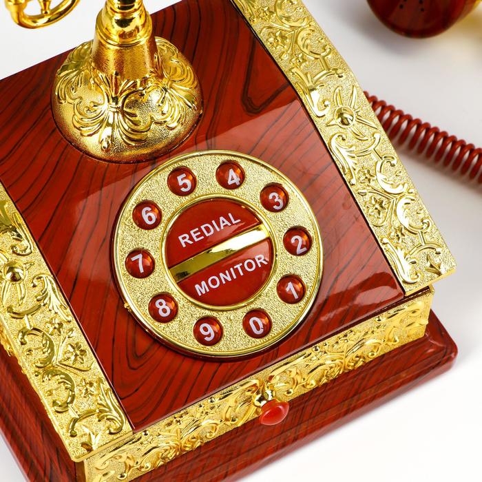 Шкатулка пластик музыкальная механическая Шкатулка пластик музыкальная механическая "Ретротелефон" 13х14,5х21 см